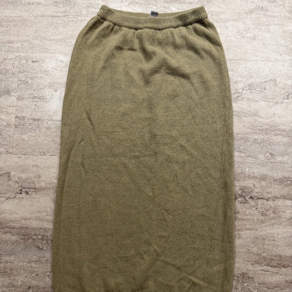 Vintage - Christian Dior Separates - Beige Long Skirt - Size L - Ramie / Cotton